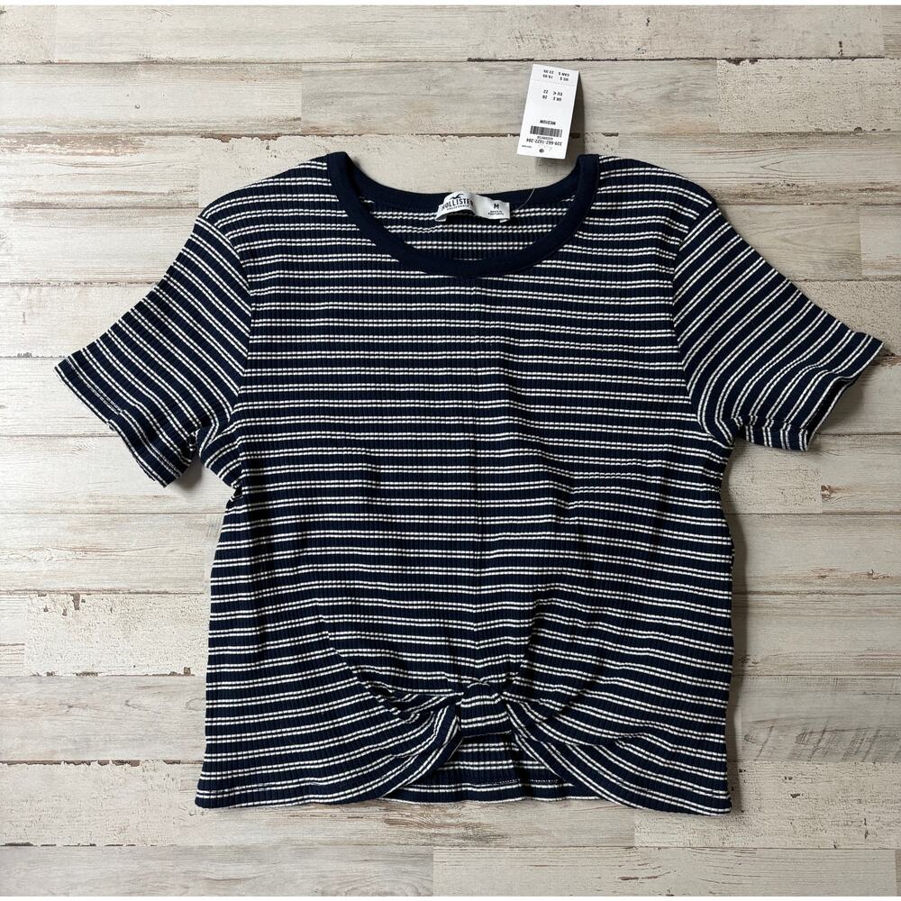 Hollister Navy and White Striped Bunch bottom Top NWT sz M